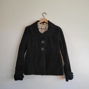 Chic Black Corduroy Jacket (Vintage Inspired)